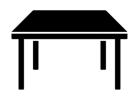 Square dinner table or work desk flat vector icon for apps and websitesのイラスト素材