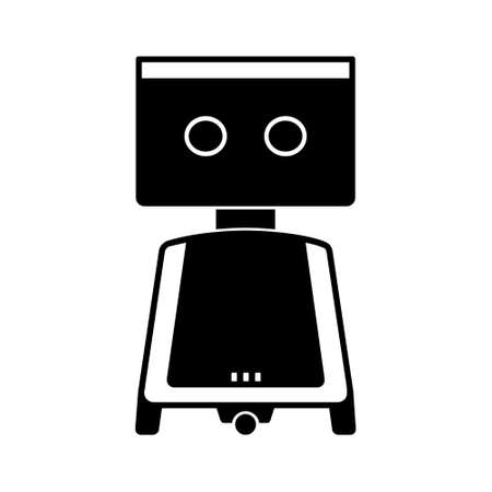 Domestic robot assistant flat vector icon for apps and websitesのイラスト素材