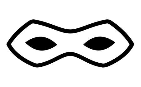 Simple mask to protect secret identity line art vector icon for games and websitesのイラスト素材