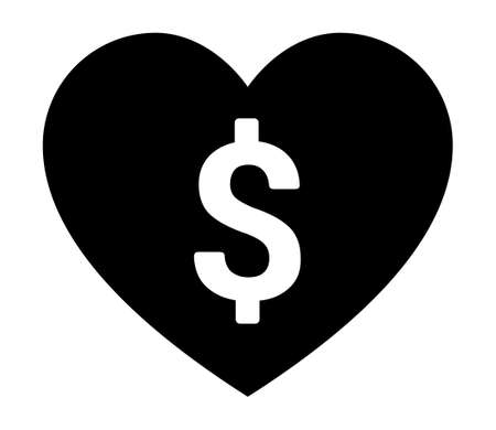 Support with money, backing or donate flat vector icon for apps and websitesのイラスト素材