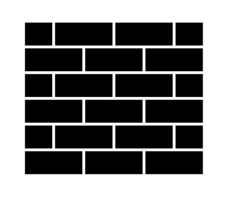 Brick wall flat vector icon for apps and websitesのイラスト素材