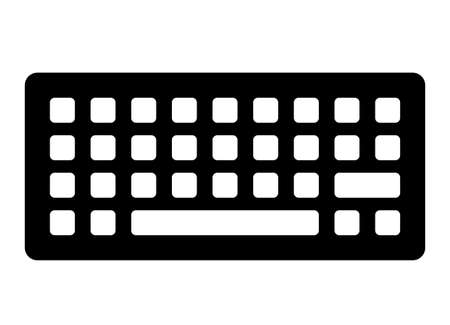 Computer keyboard input device flat vector icon for apps and softwareのイラスト素材