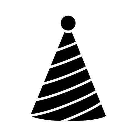 Birthday party hat flat vector icon for apps and websitesのイラスト素材
