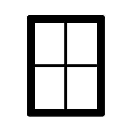 Simple casement window flat vector icon for home apps and websitesのイラスト素材