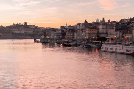 PORTO, PORTUGAL - February 6, 2022: Panoramic view of the rooftop of Porto, Portugal.