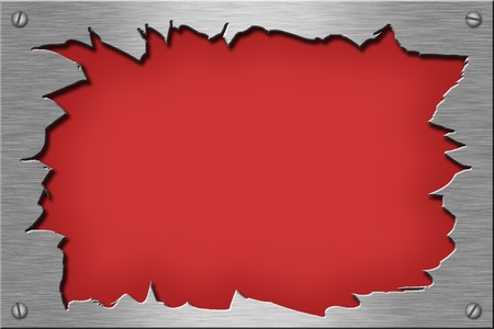 Metal plate series: ripped. With room for text.の写真素材