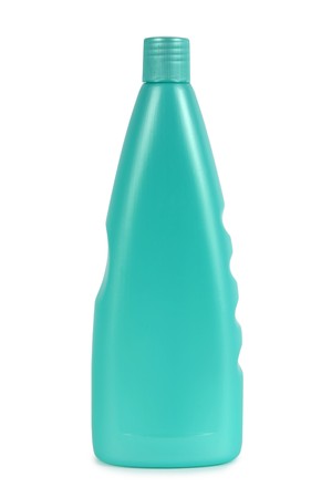 Plastic bottle for lotion, soap, shampoo, sunscreen etc. Isolated on white.の写真素材