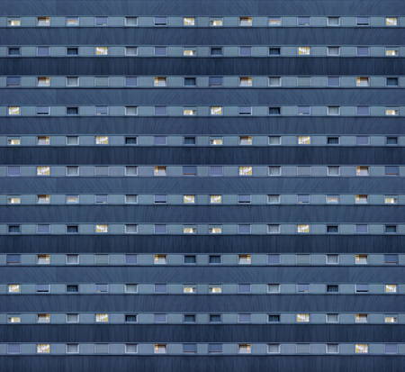 Minimal windows from a buildingの写真素材