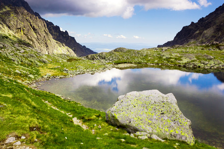 Mountain lake, High Tatras, Slovakiaの写真素材