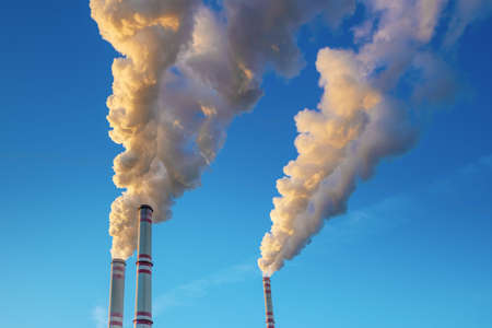 Smoke stacks of coal power plant