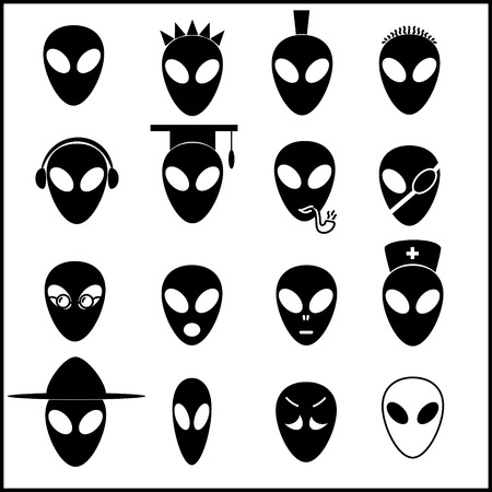 alien icons のイラスト素材