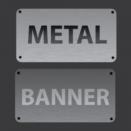 metal texture banners replaceable text eps10のイラスト素材