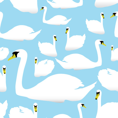 swan on the watter pattern eps10のイラスト素材