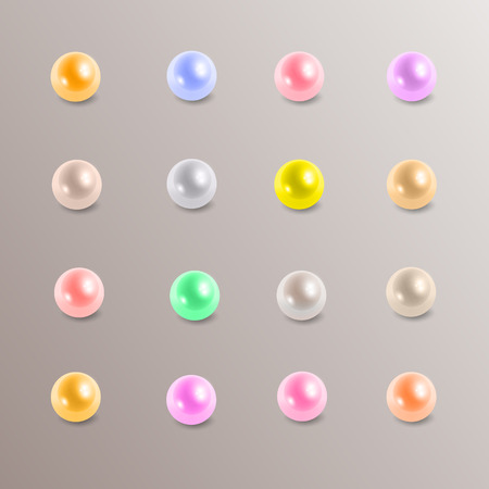 colorful rounded pearls variation eps10のイラスト素材