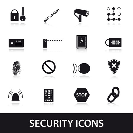 security icons set eps10のイラスト素材