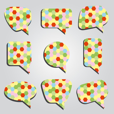 speak bubbles colorful eps10のイラスト素材