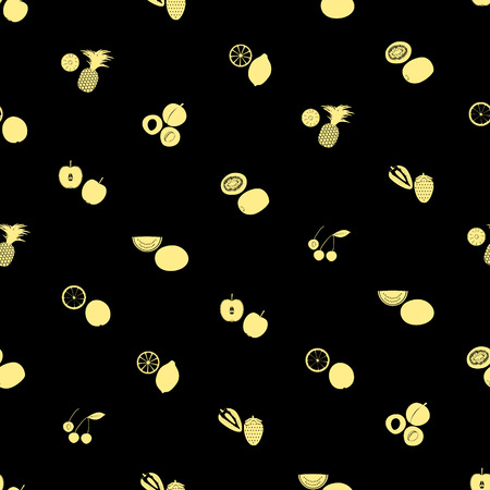 fruits and half fruits pattern eps10のイラスト素材