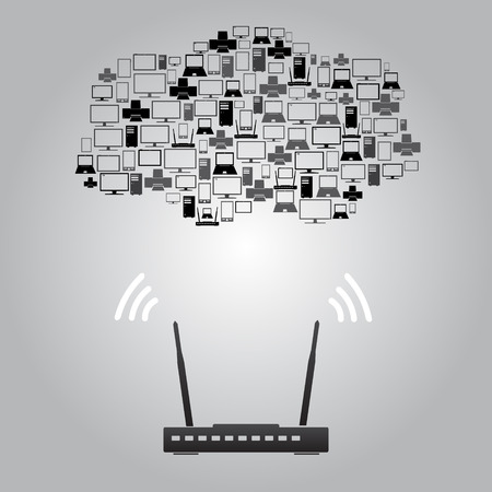 wireless connection devices のイラスト素材
