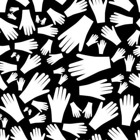 white hands seamless pattern のイラスト素材