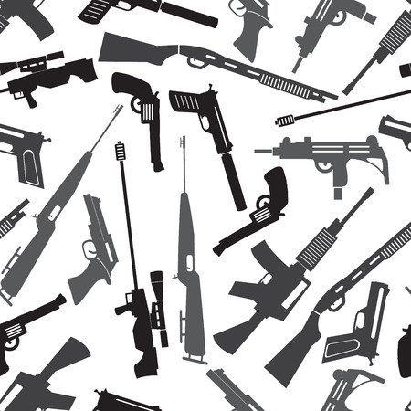 firearms weapons and guns seamless patternのイラスト素材