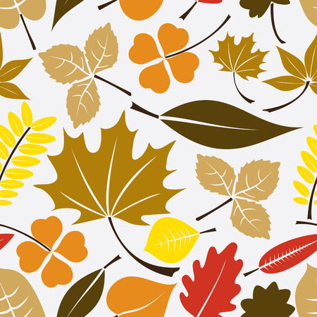 color leaves icon seamless pattern eps10のイラスト素材