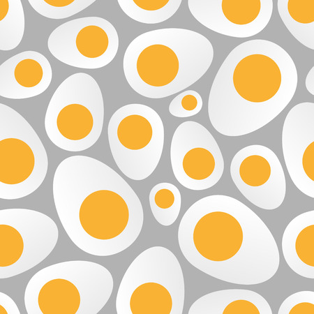 boiled eggs food for breakfast seamless patternのイラスト素材