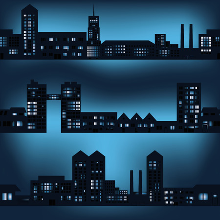 dark city landscapes in night with lights eps10のイラスト素材