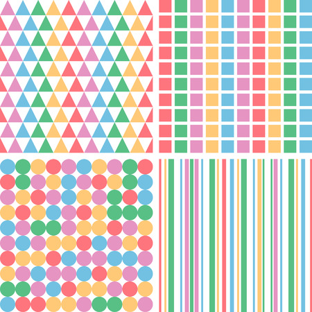 four abstract pastel colors seamless simple pattern eps10のイラスト素材