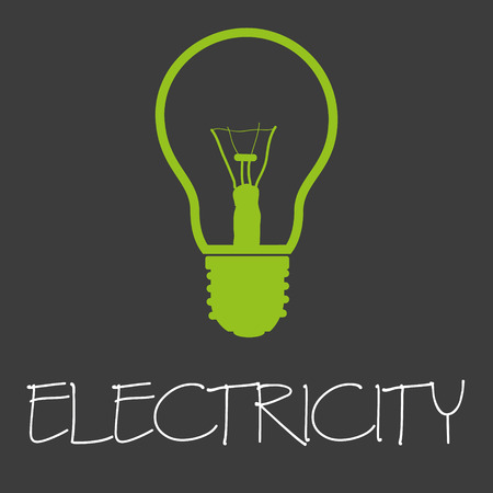 electricity text and light bulb symbol eps10のイラスト素材