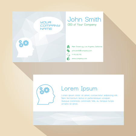 light color white simple business card design eps10のイラスト素材