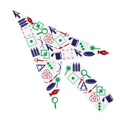 computer graphics icons in cursor shape