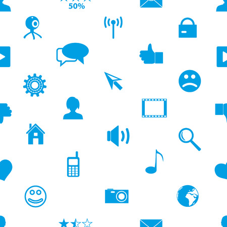 web and social networks simple icons seamless pattern のイラスト素材