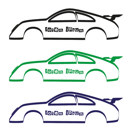 car body silhouette for your commercial use  のイラスト素材