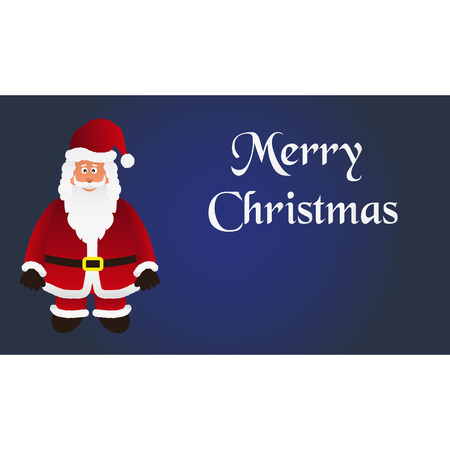 mery christmas with cartoon Santa Claus with red outfitのイラスト素材