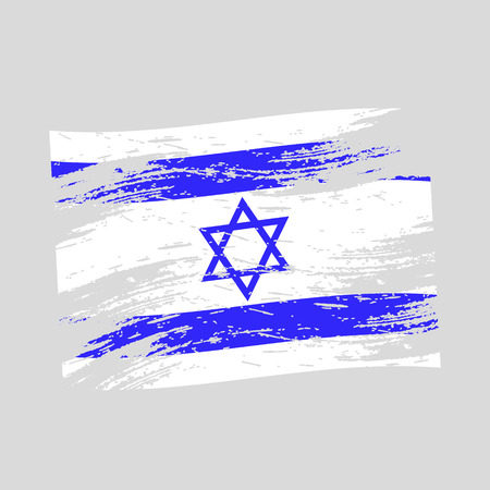 color israel national flag grunge style eps10のイラスト素材