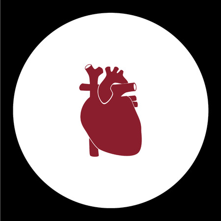 red human heart simple red icon eps10のイラスト素材