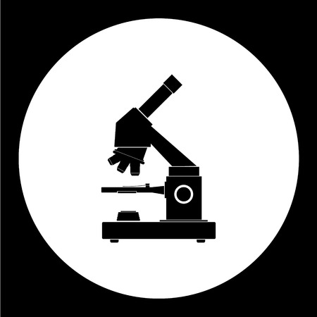 research microscope symbol simple black icon eps10のイラスト素材