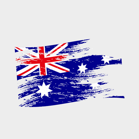 color australia national flag grunge style eps10のイラスト素材