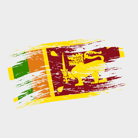 color sri-lanka national flag grunge style eps10のイラスト素材