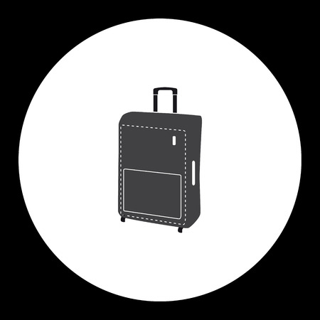 simple travelling case isolated gray iconのイラスト素材