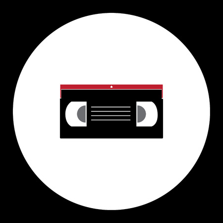 old video cassette simple isolated iconのイラスト素材