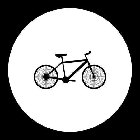 black bicycle simple isolated black iconのイラスト素材