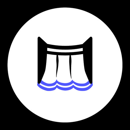 black water plant with blue water isolated black iconのイラスト素材