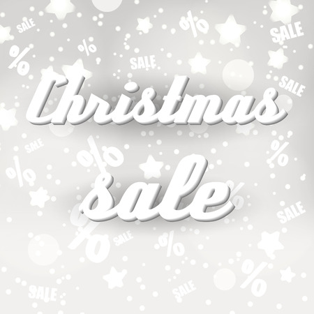 christmas sale colorful white night stars backgroundのイラスト素材