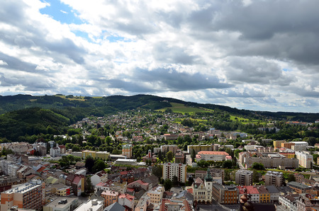 scenic cityscape of Nachod city in Czech Republic photography