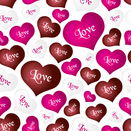 color helium balloons heart shape for love and valentine seamless pattern eps10のイラスト素材