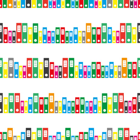 various color office folder seamless simple patternのイラスト素材