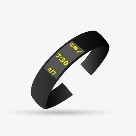 simple sport tester or modern smart digital watch objectのイラスト素材