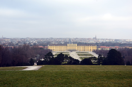 schonbrunn palace in Vienna city in Austria in winterのeditorial素材
