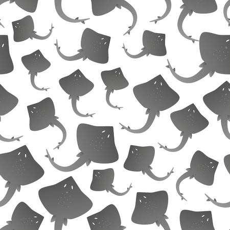 gray ray fish simple seamless pattern eps10のイラスト素材